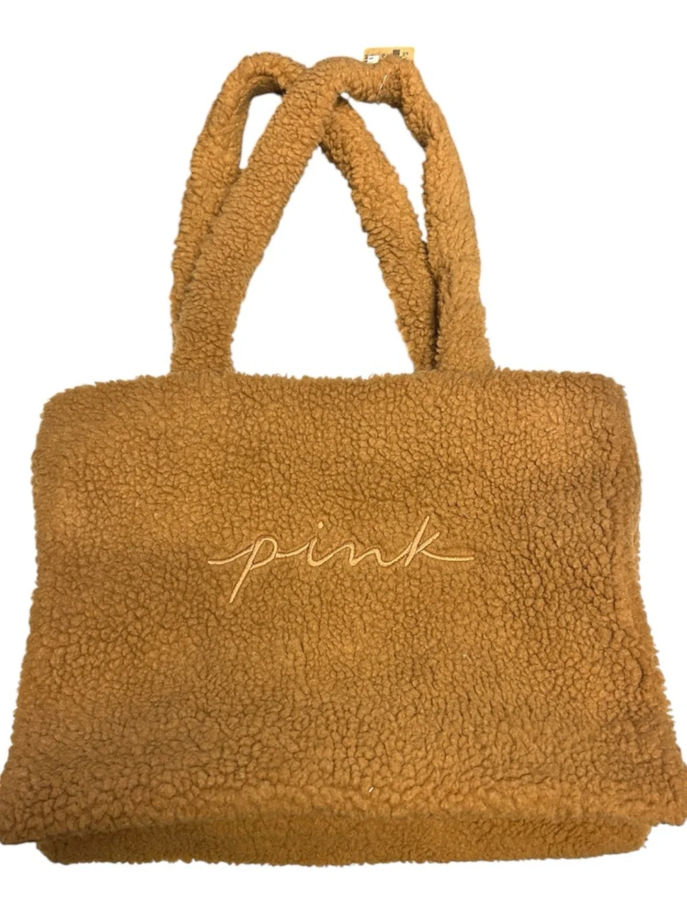 Victoria’s Secret PINK Teddy Sherpa Tote Bag Brown Oversized NWT